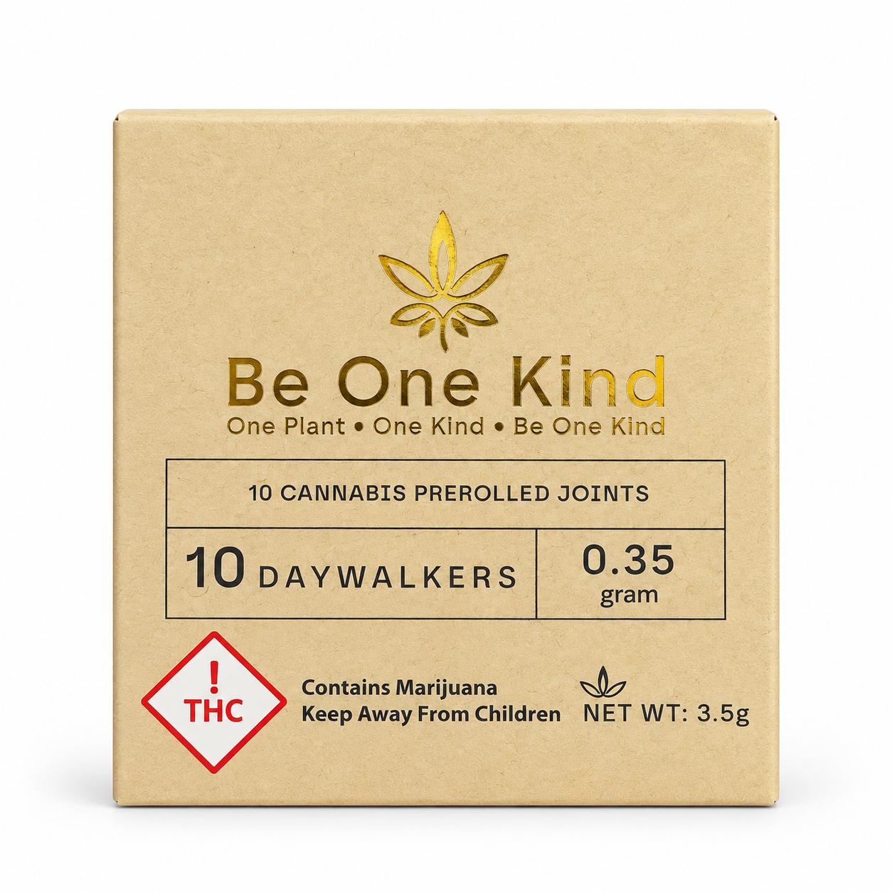 Be One Kind Daywalkers — 10 cannabis pre-rolled joints, 0.35 g each